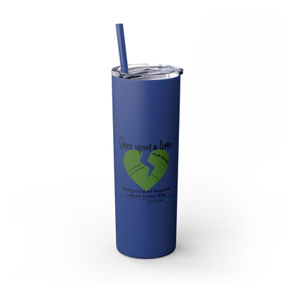A Lonely Creature Begged Frankenstein Haiku - Skinny Venti Tumbler with Eco-Friendly, Reusable, Matching Straw, 20oz