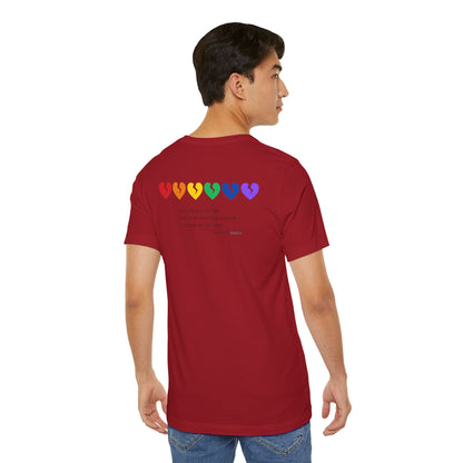 It's Not Me/You Haiku - Unisex Jersey T-Shirt  (Rainbow Hearts Collection)