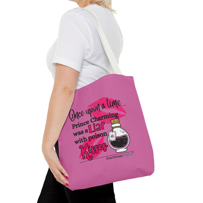 Prince Charming's Poison Kisses Haiku - Tote Bag (Dual-sided print in Candy Pink)