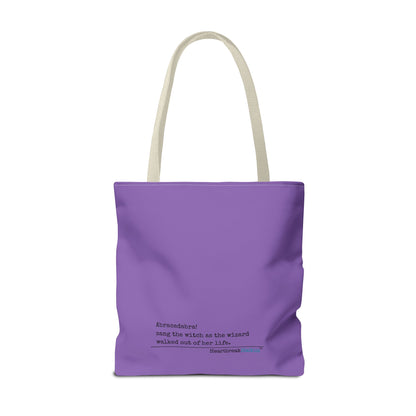 Abracadabra Sang the Witch Haiku - Tote Bag (Dual-sided print in Purple Grape)