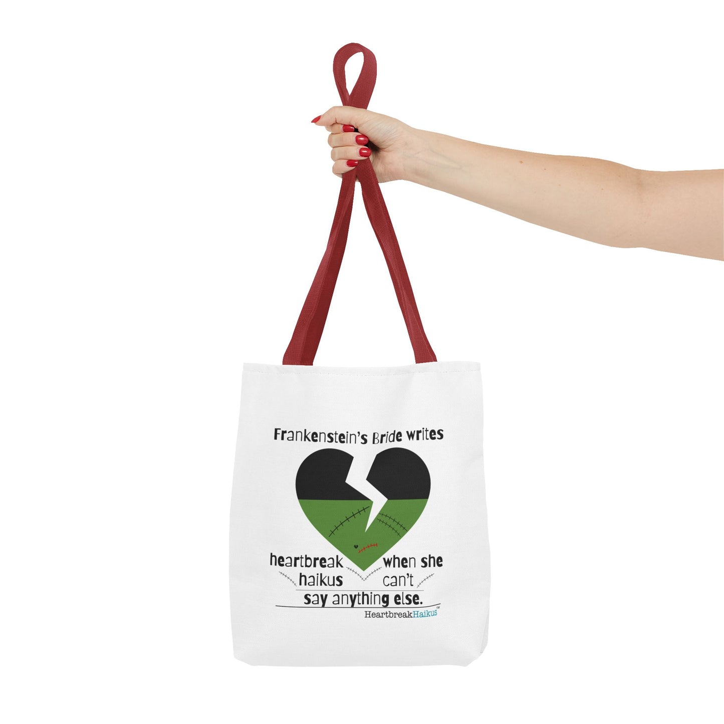 Frankenstein's Bride Writes Heartbreak Haikus - Tote Bag (Dual-sided print in Snow White)
