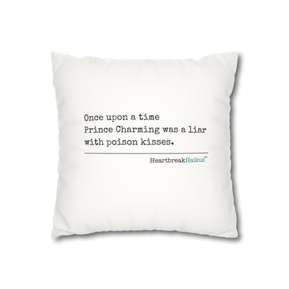Prince Charming's Poison Kisses - Faux Suede Square Pillowcase