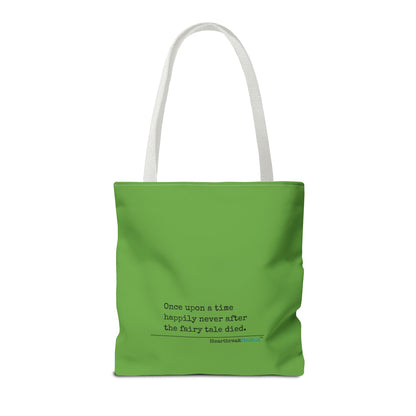 The Fairy Tale Died Haiku - Tote Bag (Dual-sided print in Wicked Green)
