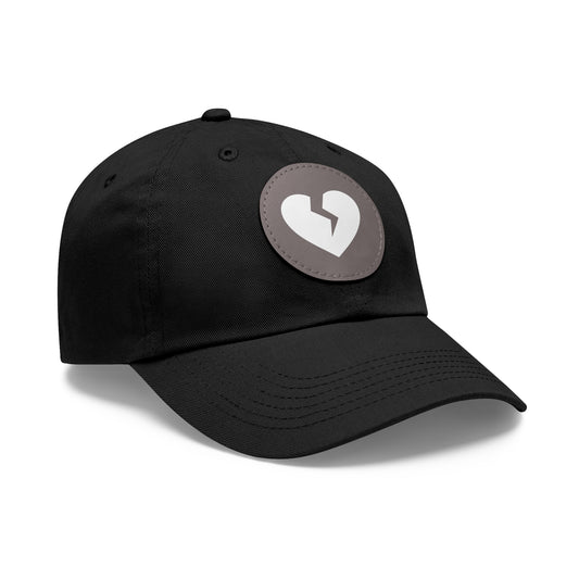 Solo Heart (White Heart) - Leather Patch, Casual Hat (Only Hearts Collection)