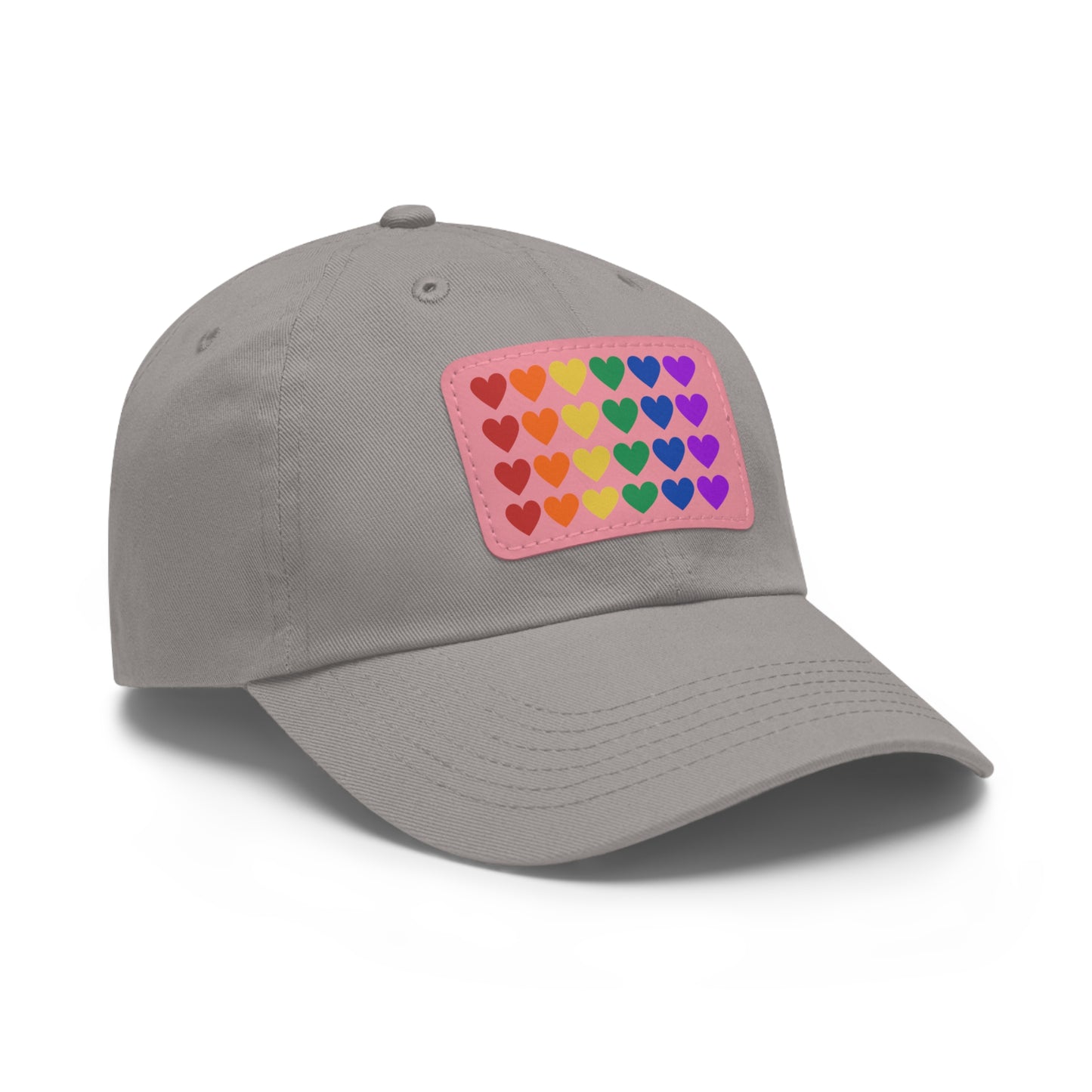 Rainbow Hearts - Adjustable Baseball Cap (4-Rows Design)