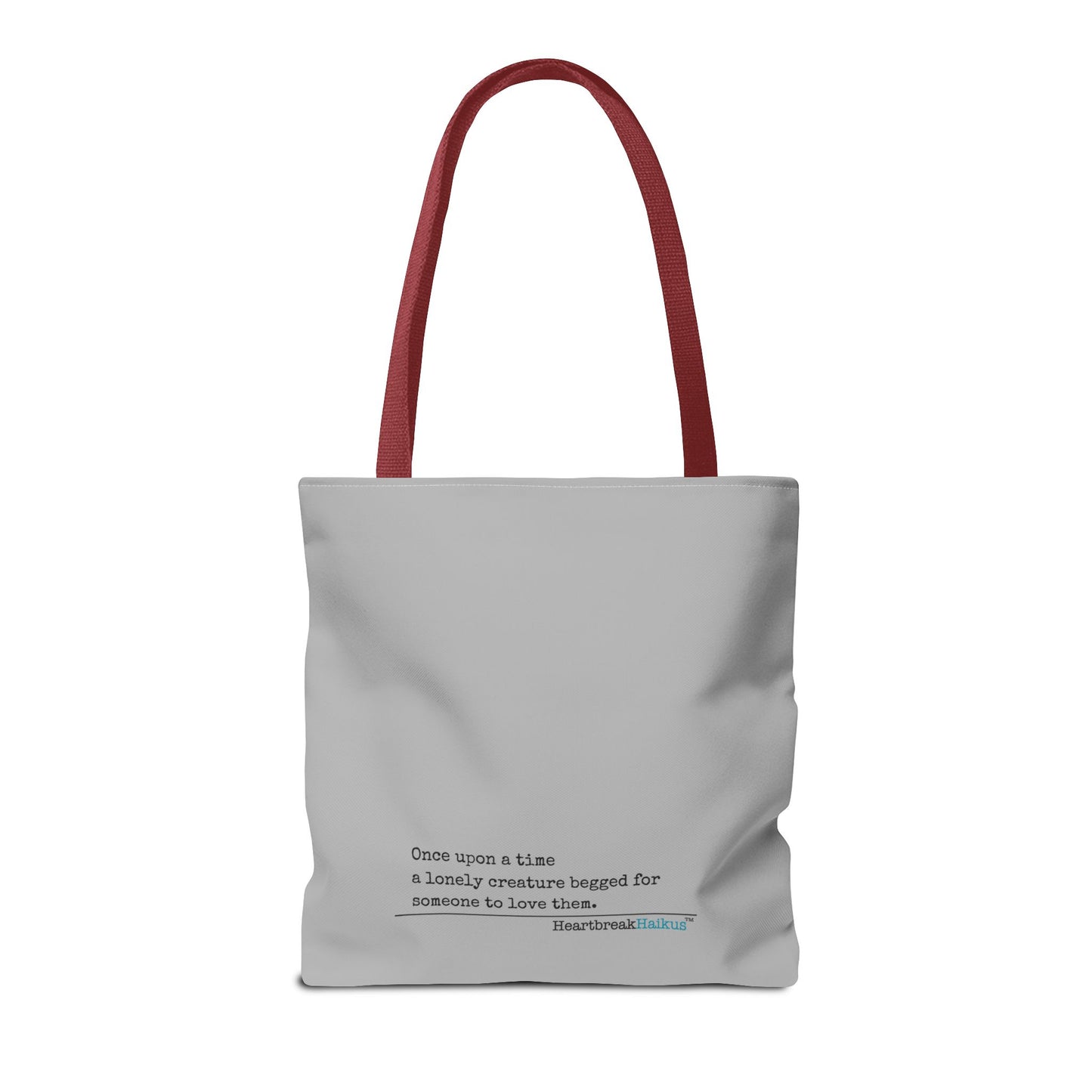 A Lonely Creature Begged Frankenstein Haiku - Tote Bag (Dual-sided print in light grey)