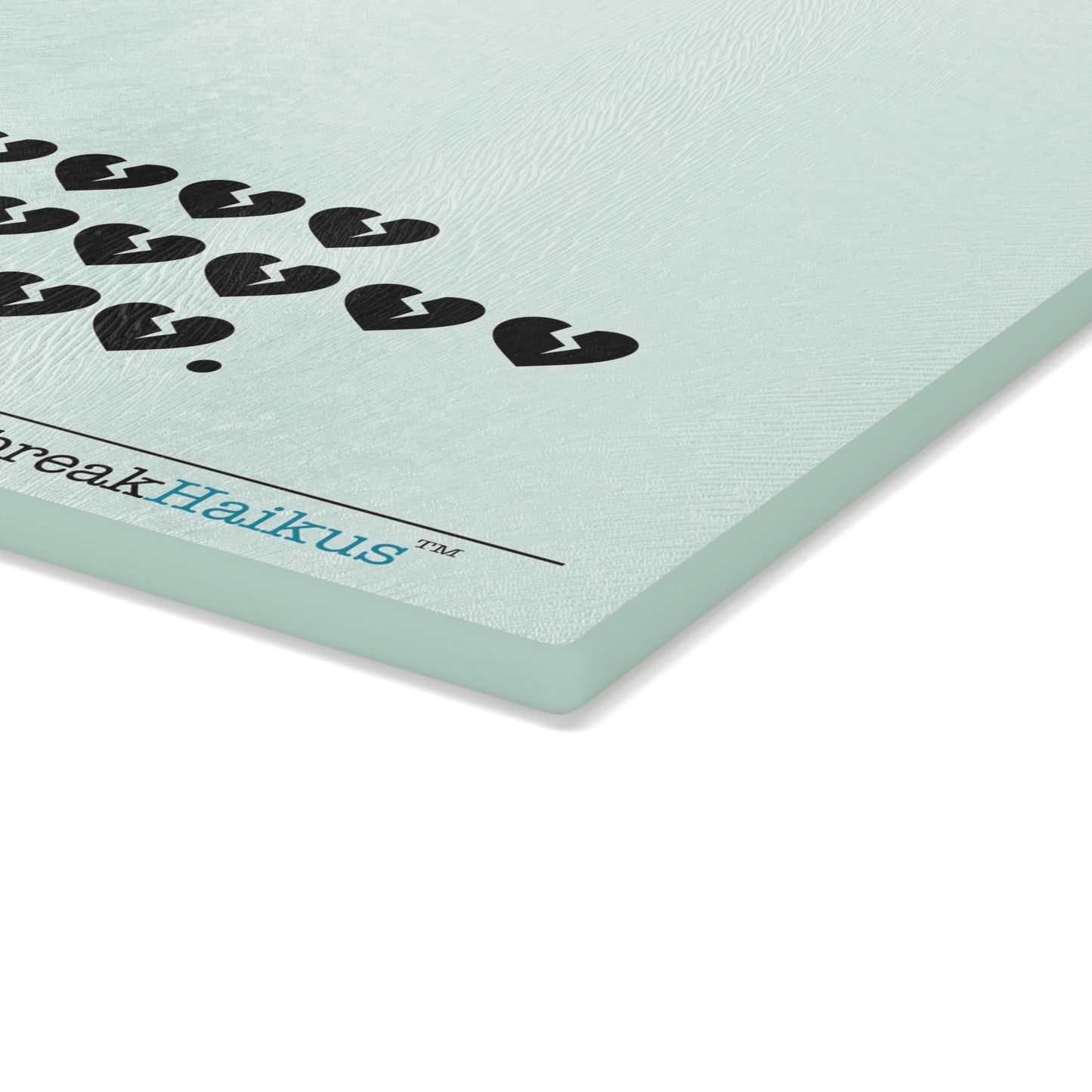 Hieroglyph Heartbreak Haiku Glass Cutting/Charcuterie/Serving Board