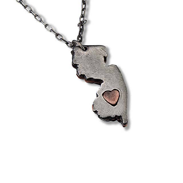 Home State Jewelry - Pewter State Necklace (Arkansas)
