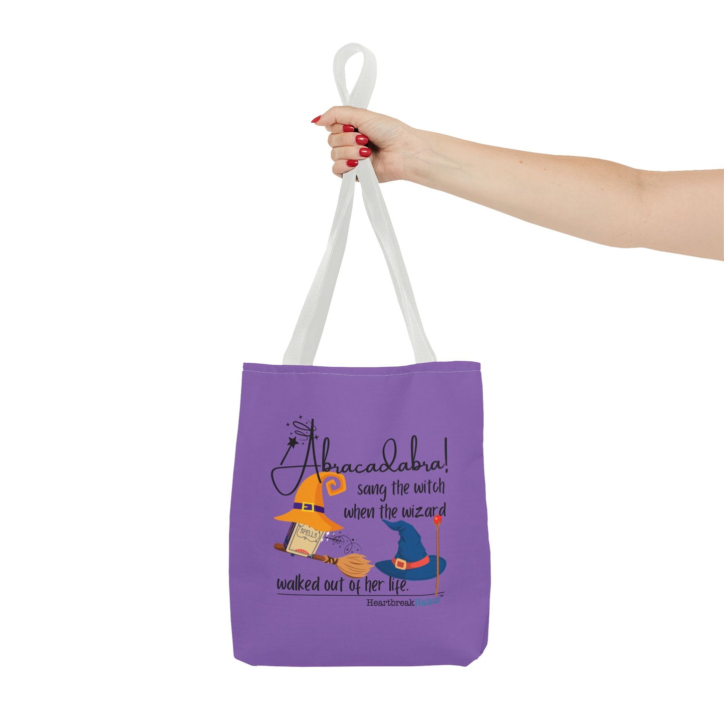 Abracadabra Sang the Witch Haiku - Tote Bag (Dual-sided print in Purple Grape)