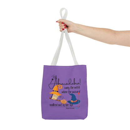 Abracadabra Sang the Witch Haiku - Tote Bag (Dual-sided print in Purple Grape)