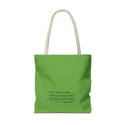 The Fairy Tale Died Haiku - Tote Bag (Dual-sided print in Wicked Green)