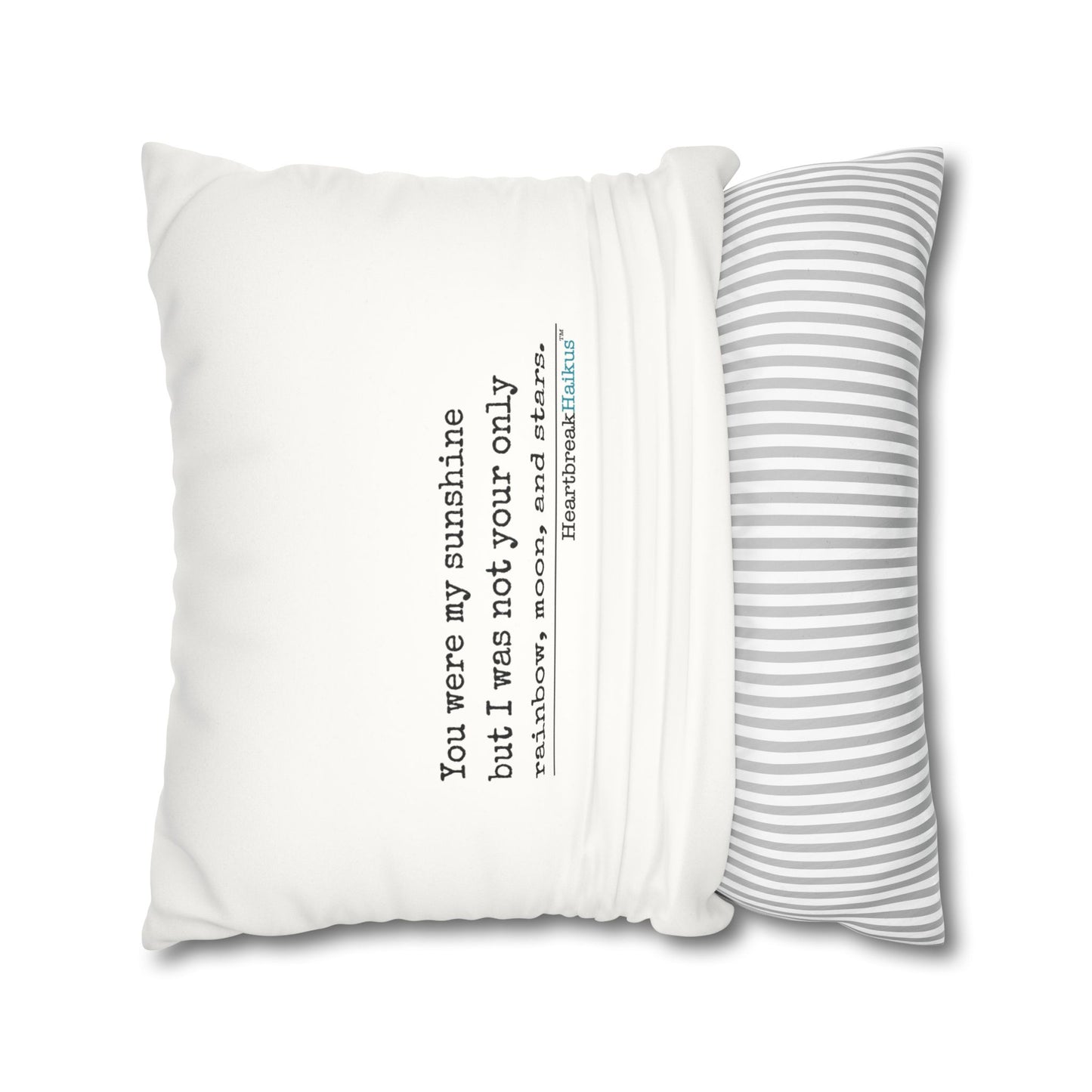 You Were My Sunshine Haiku - Faux Suede Square Pillowcase (Summer 2025 collection)