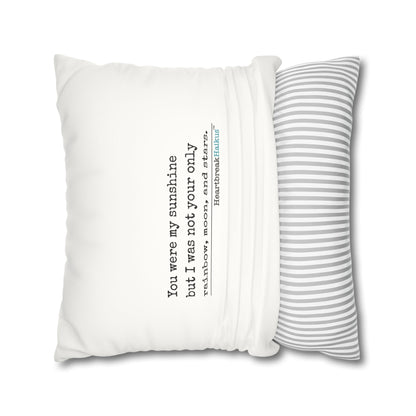 You Were My Sunshine Haiku - Faux Suede Square Pillowcase (Summer 2025 collection)