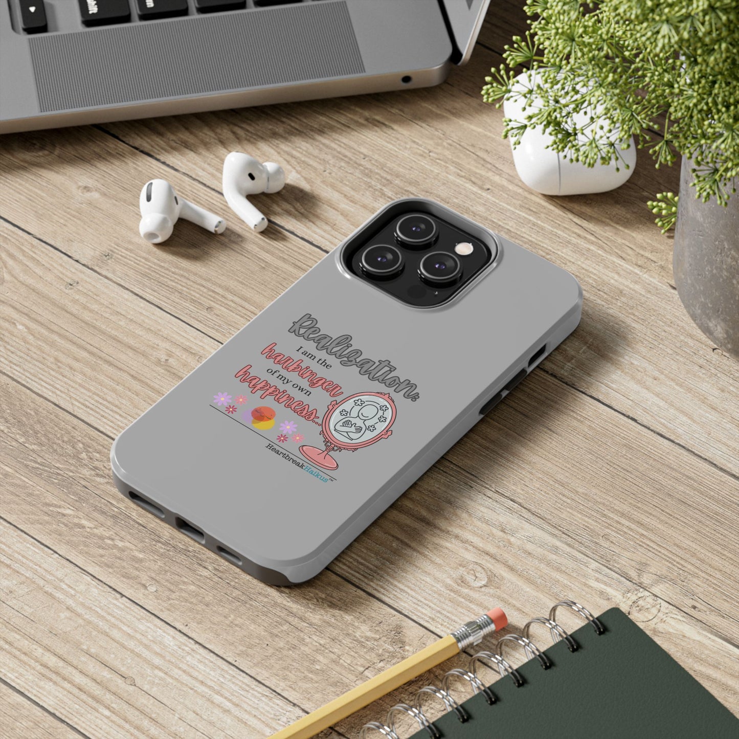 Harbinger of Happiness Tough Phone Cases (light grey)