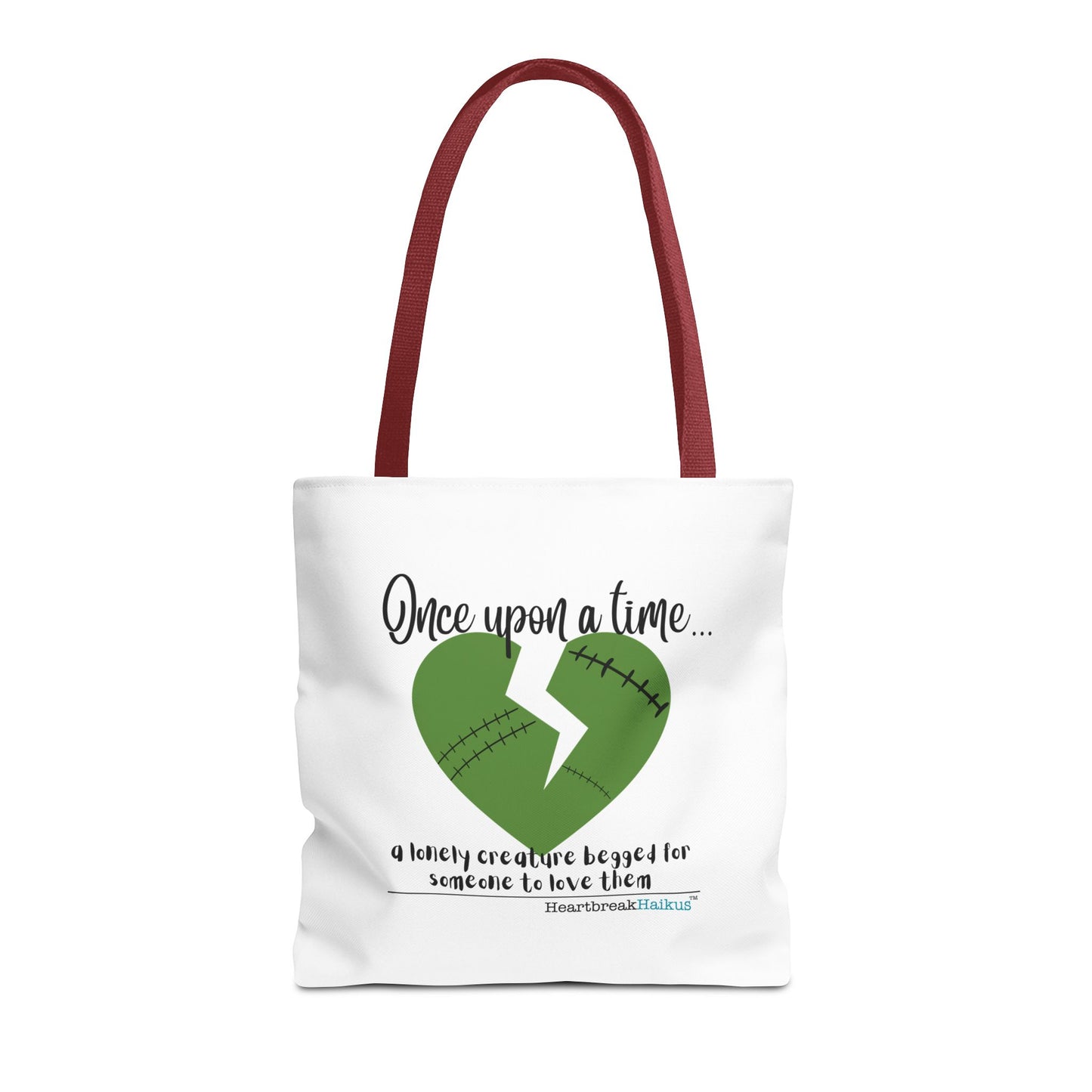 A Lonely Creature Begged Frankenstein Haiku - Tote Bag (Dual-sided print in Snow White)