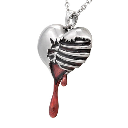 Exposed Bleeding Heart Necklace