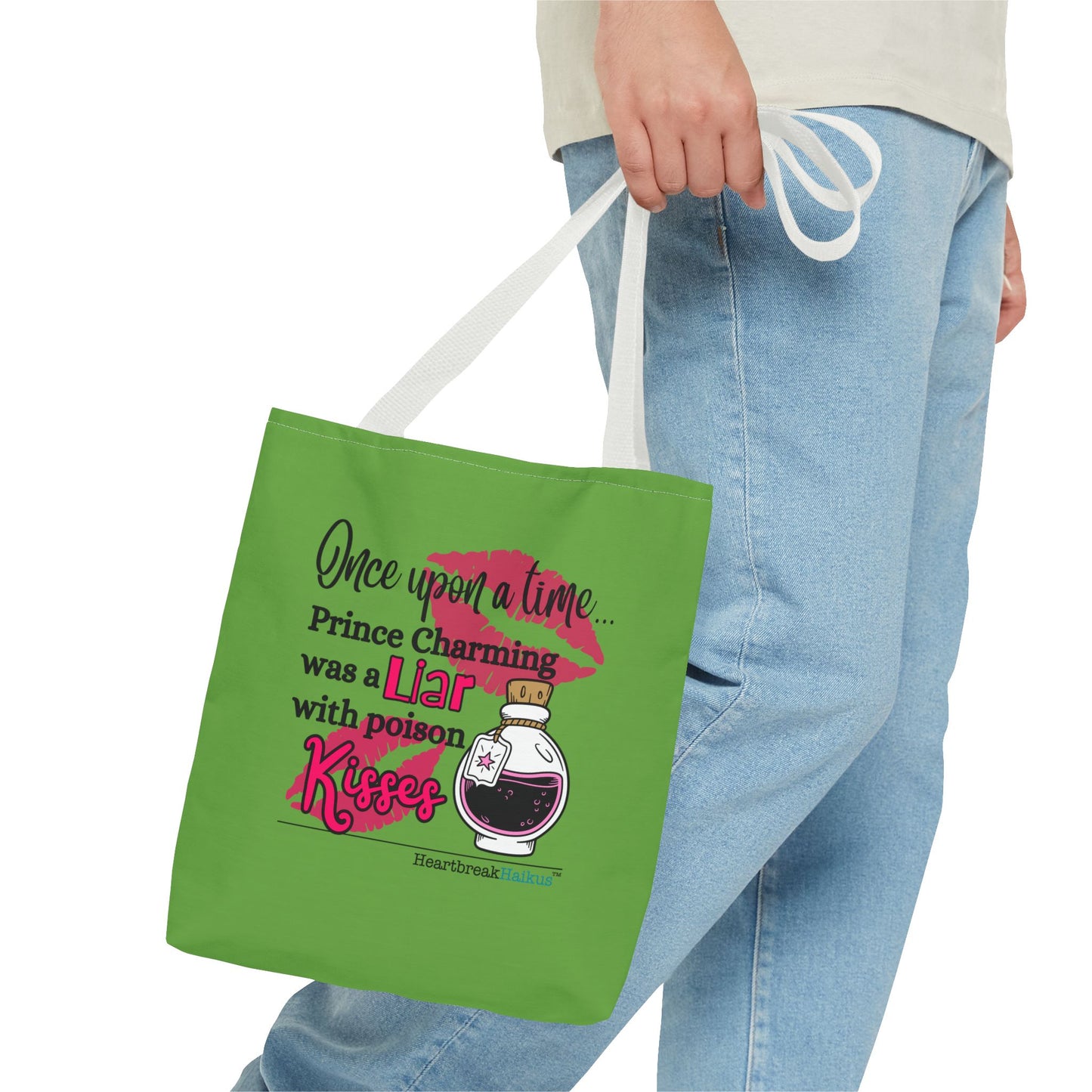 Prince Charming's Poison Kisses Haiku - Tote Bag (Dual-sided print in Wicked Green)