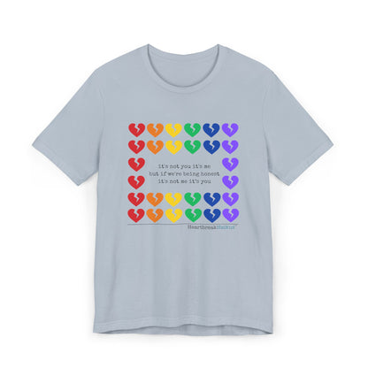 It's Not Me/You Haiku - Unisex Jersey T-Shirt  (Rainbow Hearts Collection)