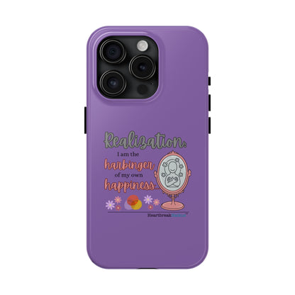 Harbinger of Happiness Tough Phone Cases (purple) available for iPhone 11-16 or Samsung Galaxy S21-S24