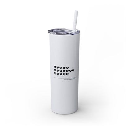 Hieroglyph Heartbreak Haiku - Skinny Tumbler with Eco-Friendly, Reusable, Matching Straw, 20oz