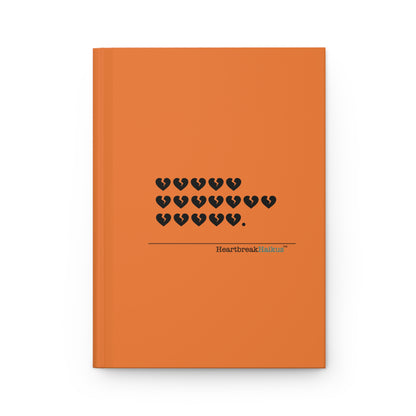 Hieroglyph Heartbreak Haiku - Hardcover Journal Design in Tangerine Orange