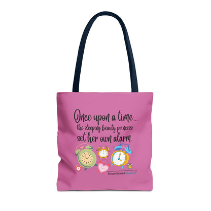 Sleeping Beauty's Alarm - Tote Bag (Dual-sided print) in Candy Pink