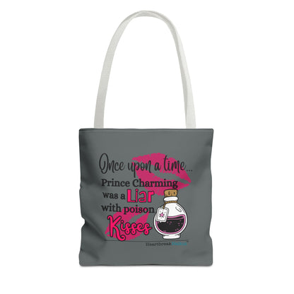 Prince Charming's Poison Kisses Haiku - Tote Bag (Dual-sided print in Moody Grey)