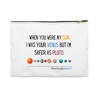 Safer as Pluto Haiku - Travel Accessory Pouch (2 sizes)
