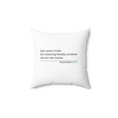 Sleeping Beauty's Alarm - Faux Suede Square Pillow