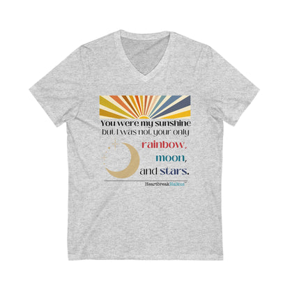 This T-shirt features a sentimental design with the themes of heartbreak, divorce, and healing, making it a perfect choice for someone going through a tough time. The lightweight fabric and stylish silhouette of this v-neck tee make it versatile for any s
