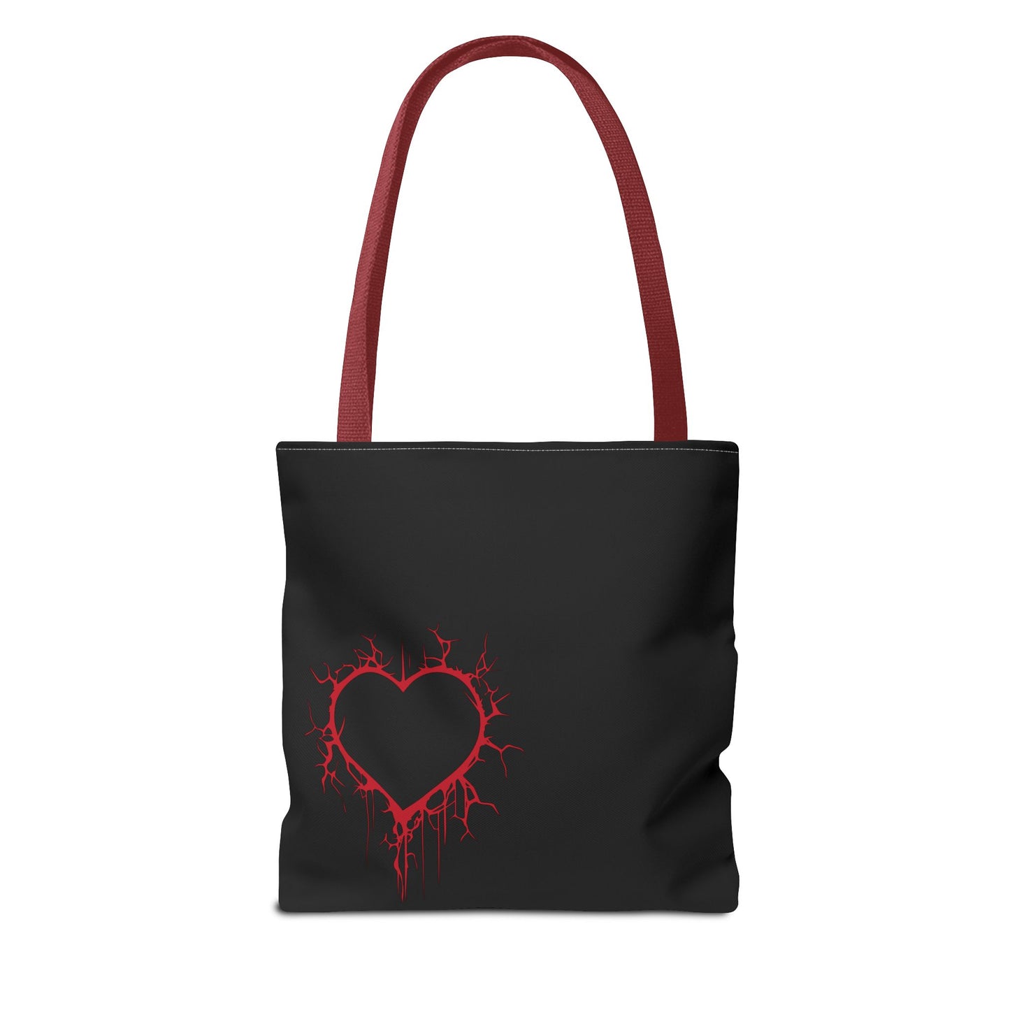 Cracked Heart Tote Bag (in Crimson) - (The Only Hearts Collection)