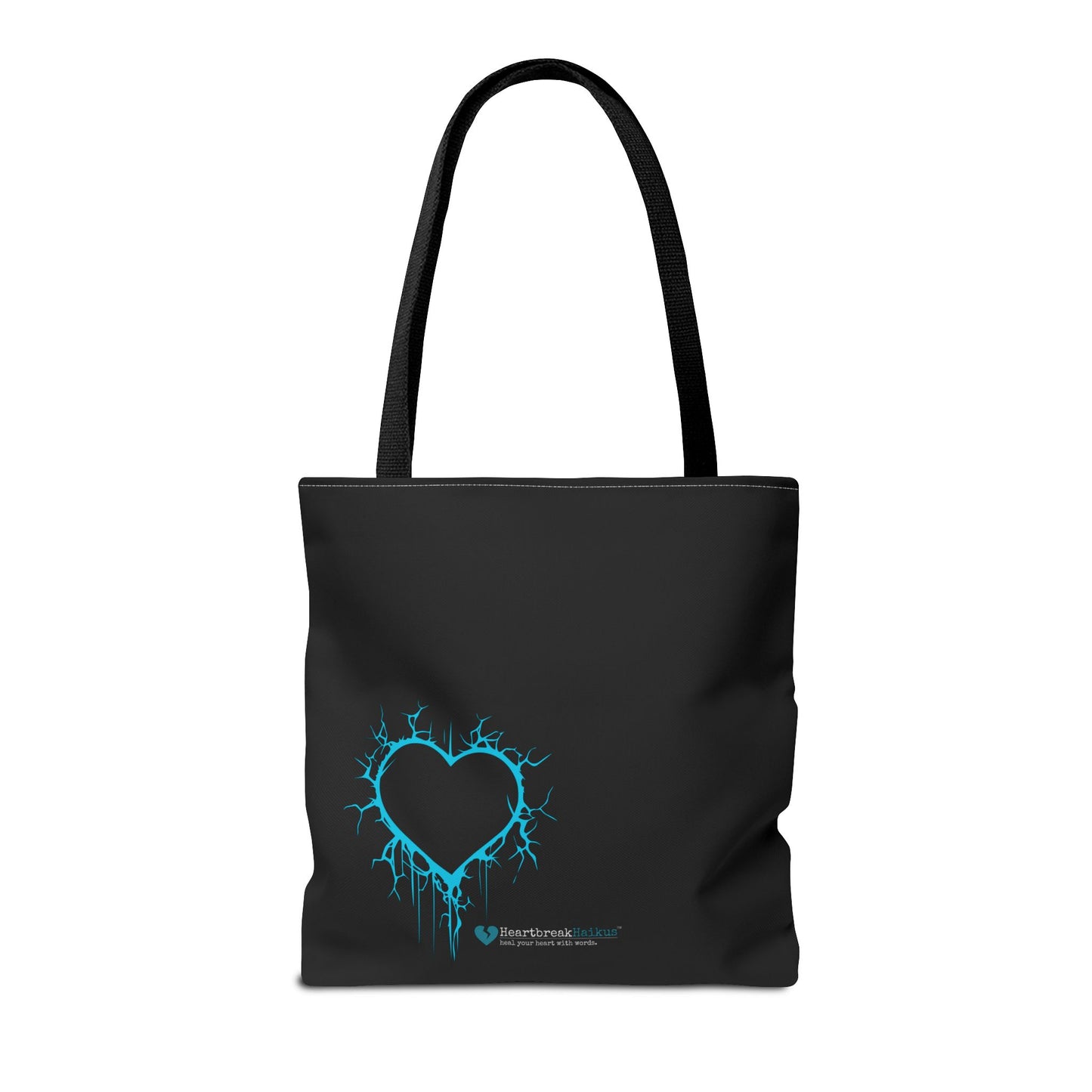 Lightning-Cracked Heart Tote Bag (in Electric Blue) - (The Only Hearts Collection)
