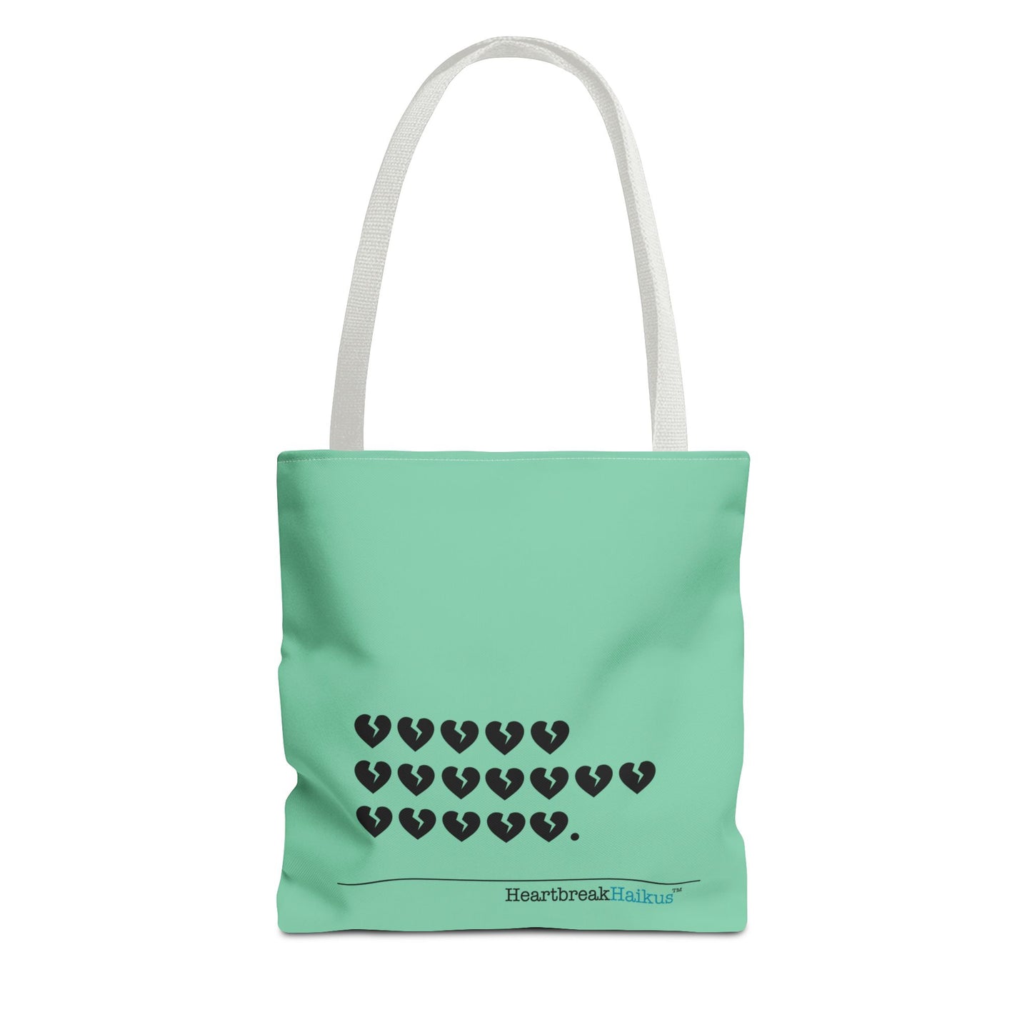 "Hieroglyph Heartbreak Haiku" Tote Bag (in Spearmint)