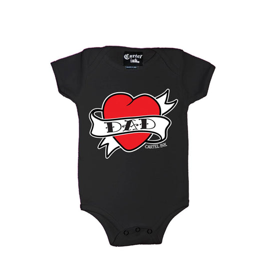 I Heart Dad - Classic Tattoo Style Onesie