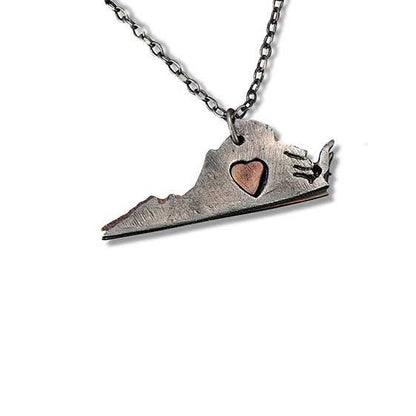 Home State Jewelry - Pewter State Necklace (Arkansas)