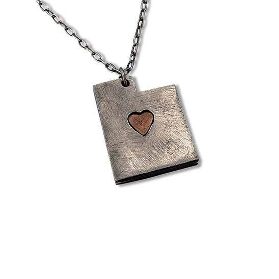 Home State Jewelry - Pewter State Necklace (Arkansas)
