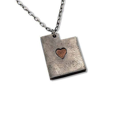 Home State Jewelry - Pewter State Necklace (Arkansas)