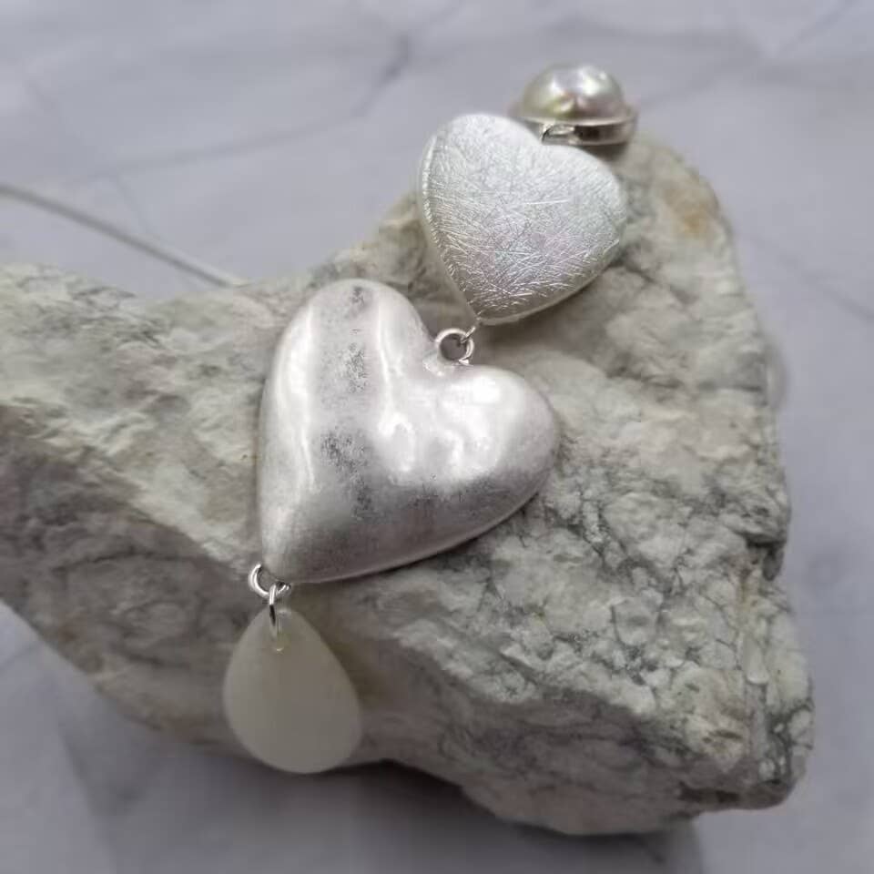 Dangling Double-Heart Necklace