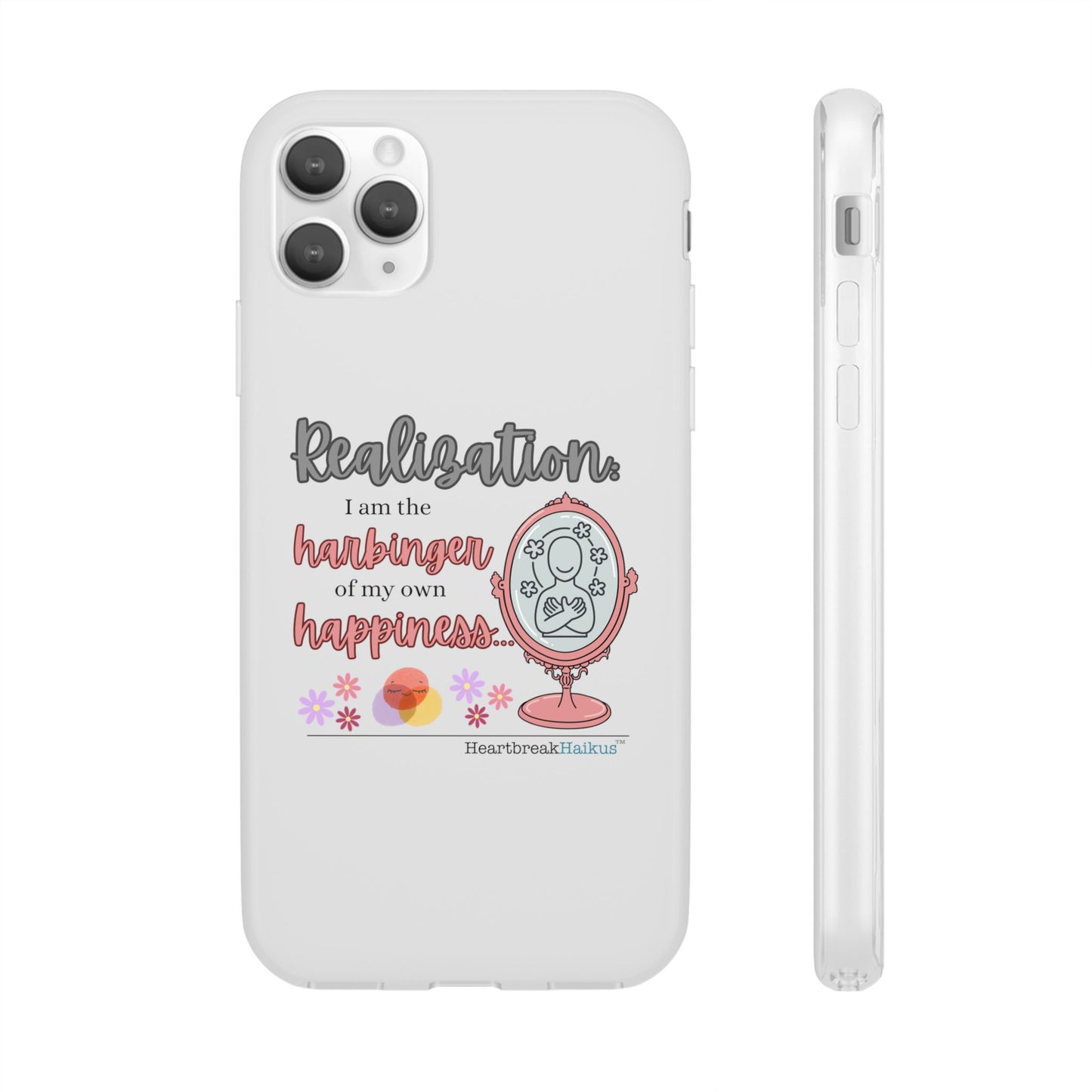 Harbinger of Happiness Haiku - Semi-Transparent Flexible iPhone Case