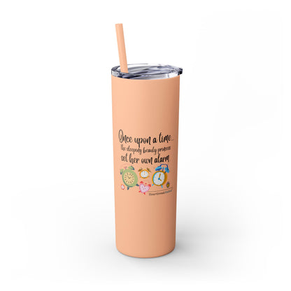 Sleeping Beauty's Alarm Haiku - Skinny Venti Tumbler with Eco-Friendly, Reusable, Matching Straw, 20oz
