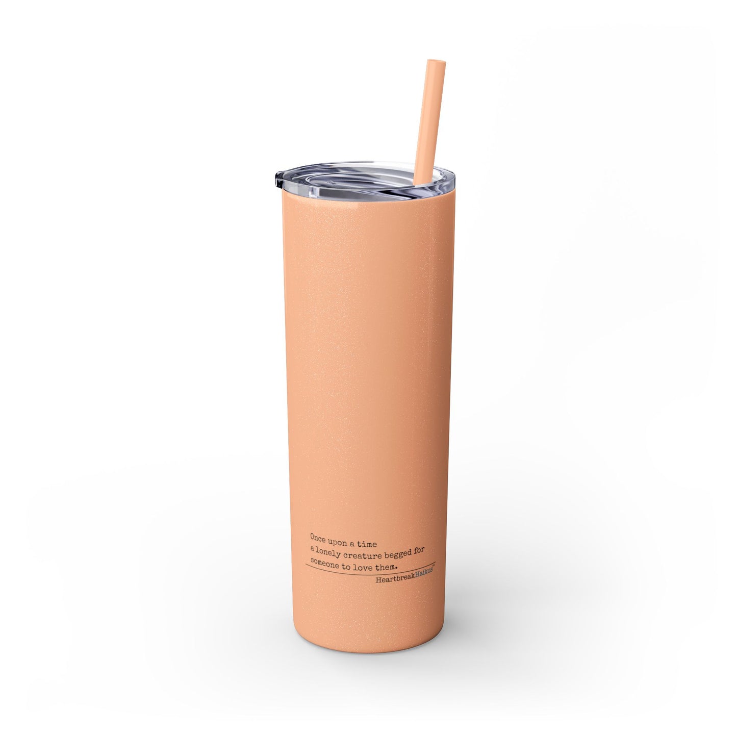 A Lonely Creature Begged Frankenstein Haiku - Skinny Venti Tumbler with Eco-Friendly, Reusable, Matching Straw, 20oz