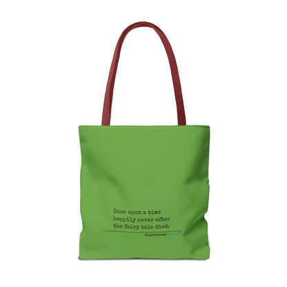 The Fairy Tale Died Haiku - Tote Bag (Dual-sided print in Wicked Green)