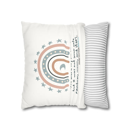 You Were My Sunshine Haiku - Faux Suede Square Pillowcase (Summer 2025 collection)