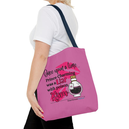 Prince Charming's Poison Kisses Haiku - Tote Bag (Dual-sided print in Candy Pink)