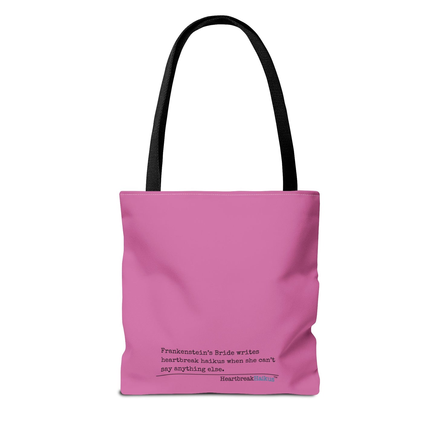 Frankenstein's Bride Writes Heartbreak Haikus - Tote Bag (Dual-sided print in Candy Pink)