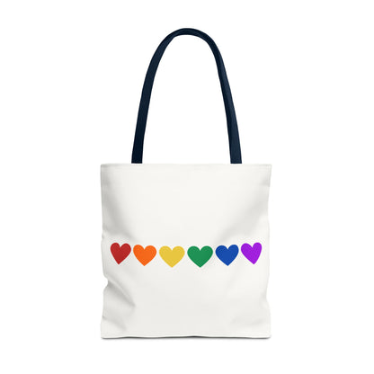 Rainbow Hearts Tote Bag (Single Row) - Only Hearts Collection