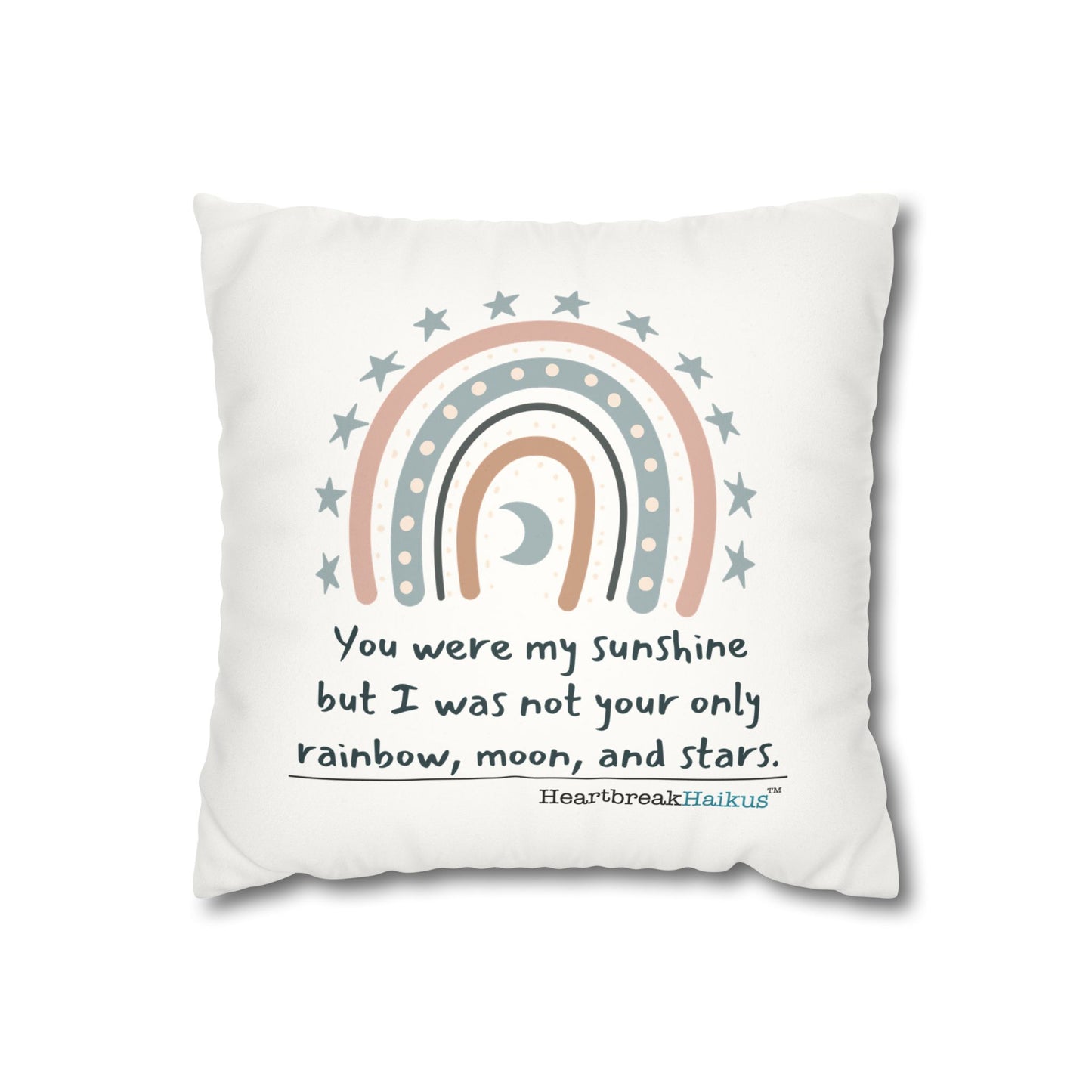You Were My Sunshine Haiku - Faux Suede Square Pillowcase (Summer 2025 collection)