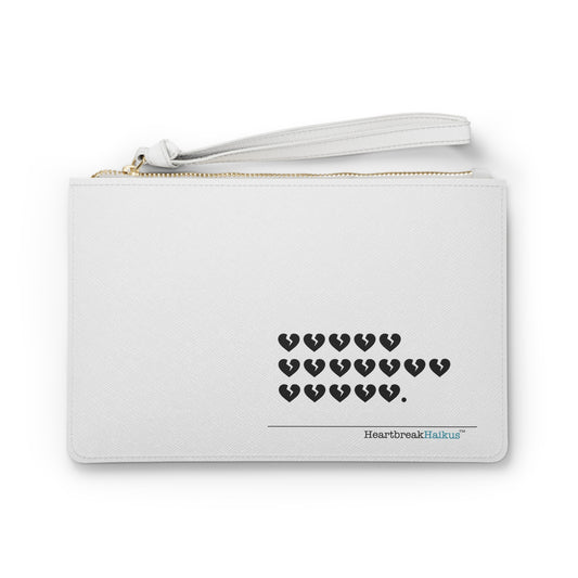 "Hieroglyph Heartbreak Haiku" Clutch Bag (Dual-Sided design)