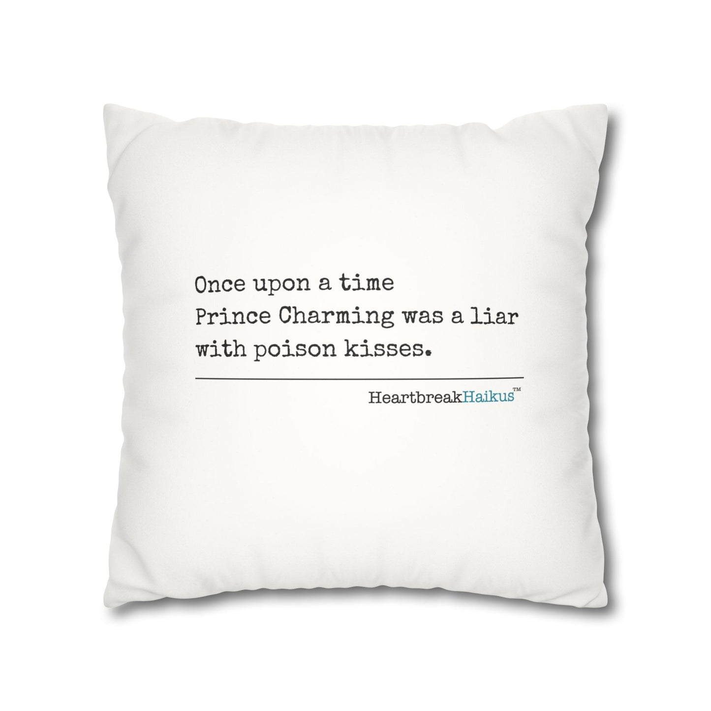 Prince Charming's Poison Kisses - Faux Suede Square Pillowcase