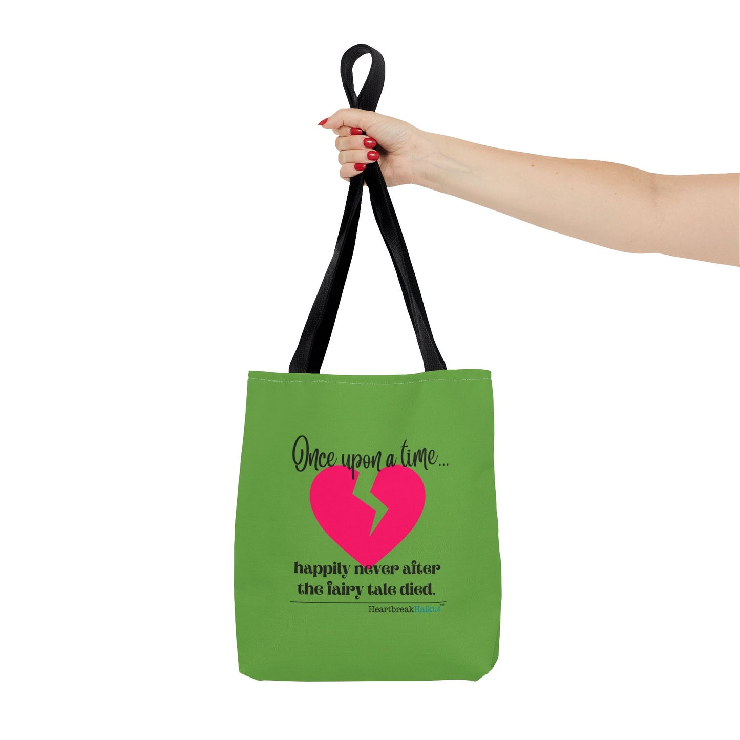 The Fairy Tale Died Haiku - Tote Bag (Dual-sided print in Wicked Green)